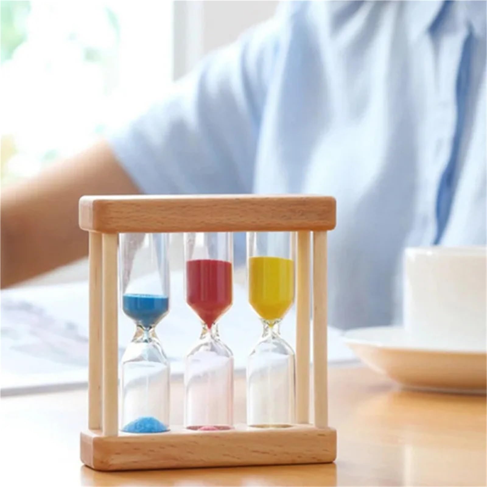 Reloj de Arena, Cepillo de Dientes de Madera, máquina para Hacer té, Manualidades Creativas, Temporizador, Colorido para el hogar