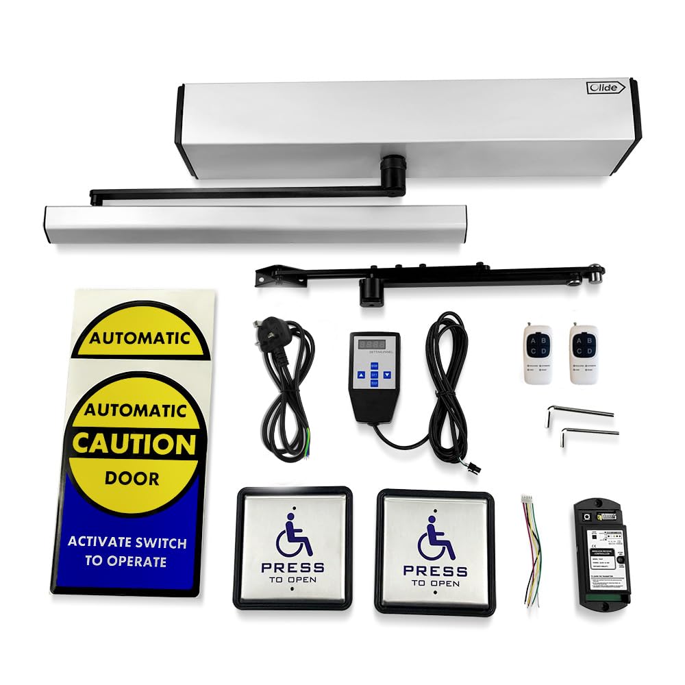 Olide Black Door Opener,For Disabled People, Low Energy Ada Swing Door Operator