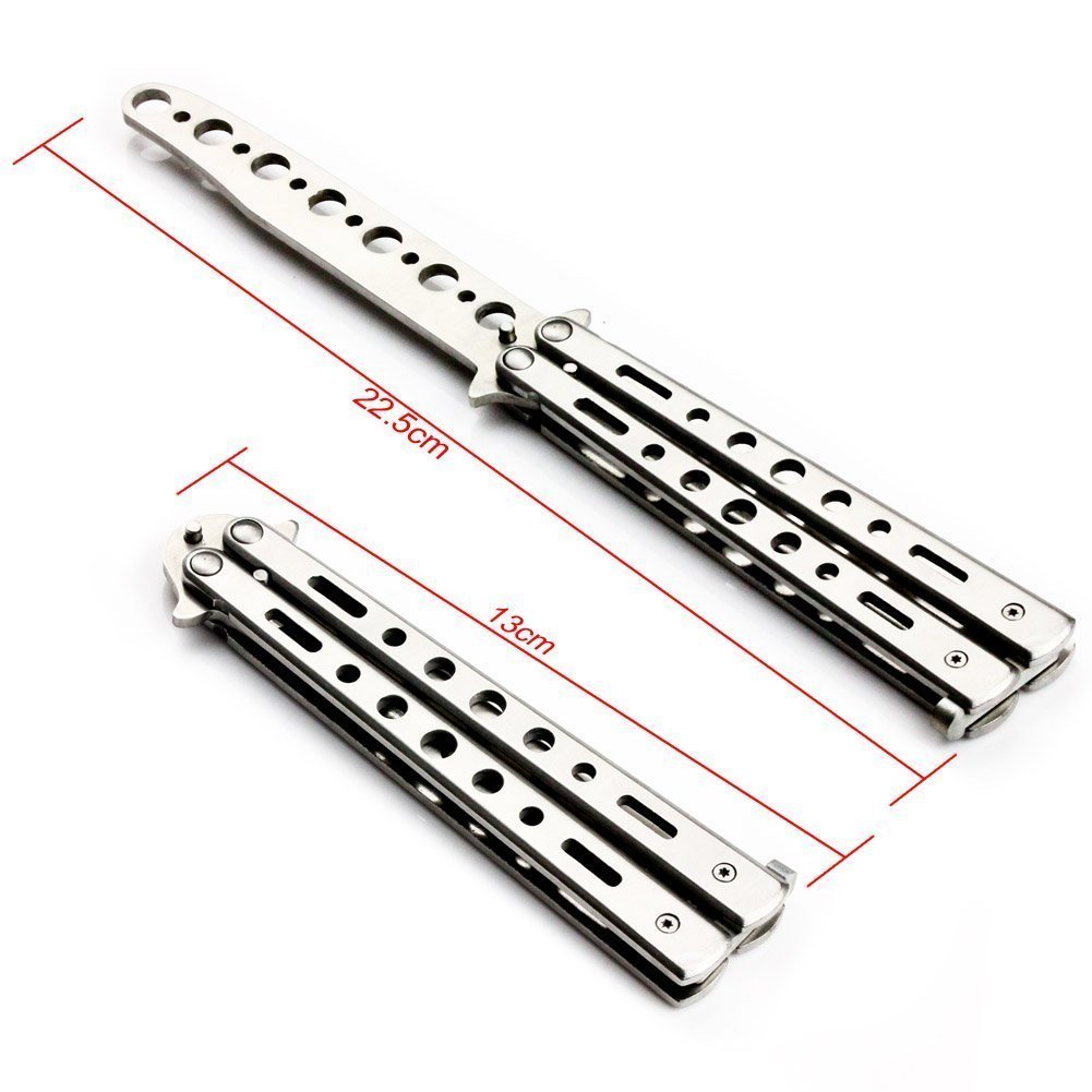 Amazon.co.jp: 超リアル 練習用 バタフライナイフ トレーニング ナイフ