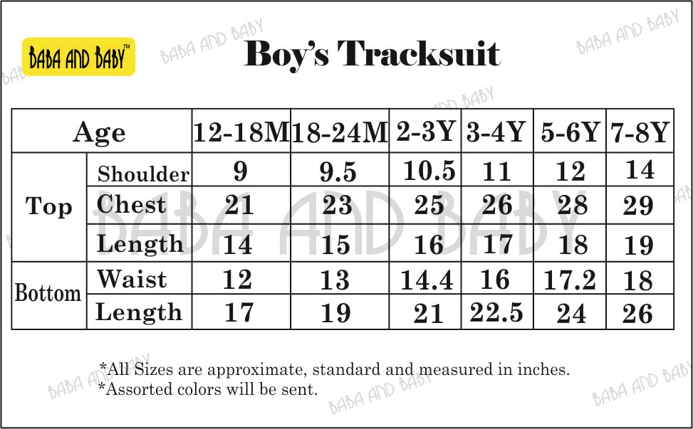 Image of BABA AND BABY Long Sleeves Round Neck T-Shirt and Pant Set for Baby Boys