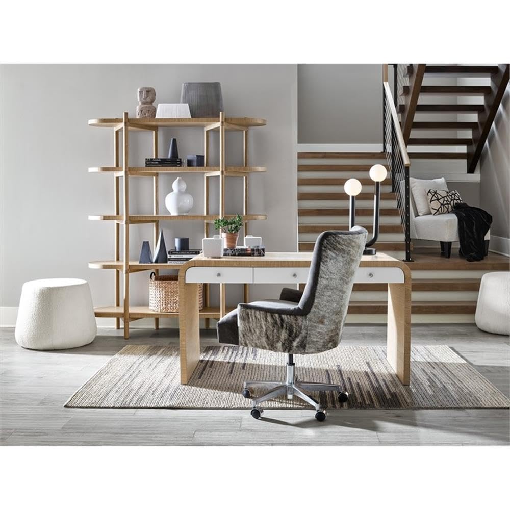 Universal Furniture Modern Nomad Desk in Tan Tech Oak