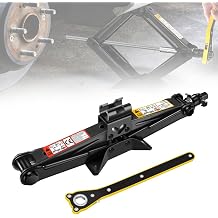 2 Ton Scissor Jack, Heavy Duty Car Jack Kit, Portable Tire Jack Car Emergency Tool with Ratchet Saving Handle for Small Cars and SUV, Oversized Base