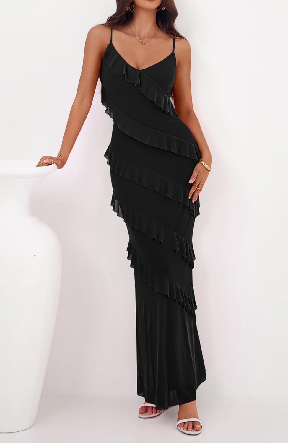 BTFBM Spring Dresses for Women 2026 Spaghetti Strap Bodcyon Solid Cocktail Wedding Guest Dress Summer Fashion Clothing - Image 7