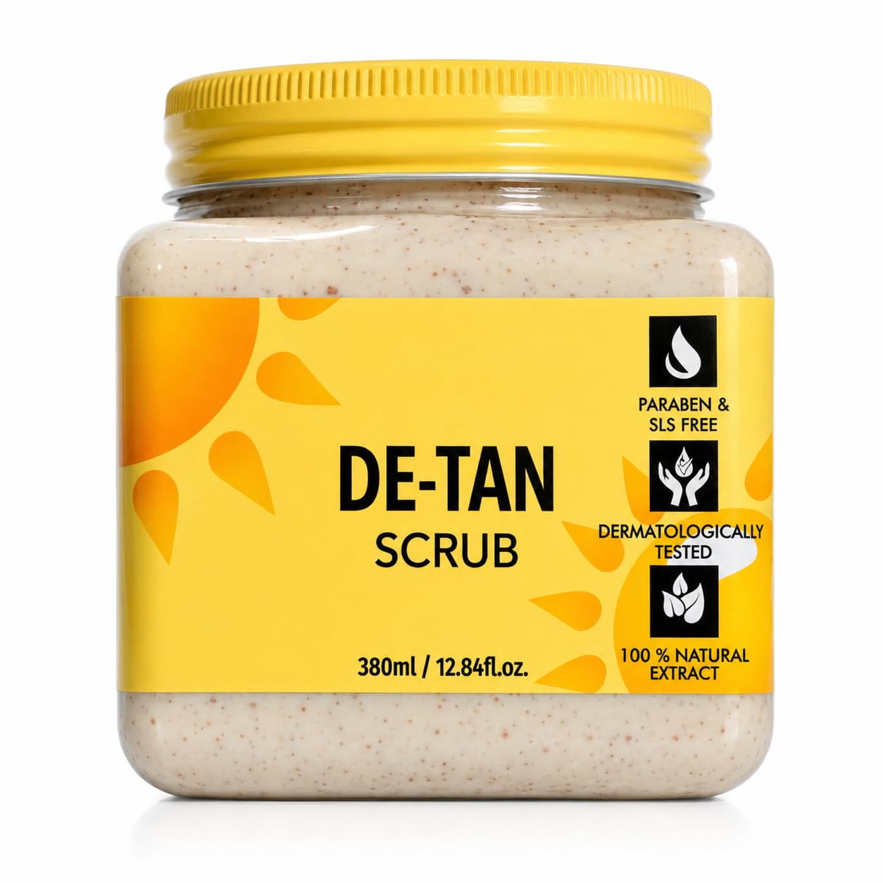 De-Tan Scrub for Women and Men Body Exfoliator 380ml | Paraben & SLS Free, Dermatologically Tested, 100% Natural Extract, Gentle Exfoliator, For Face & Body-image-7