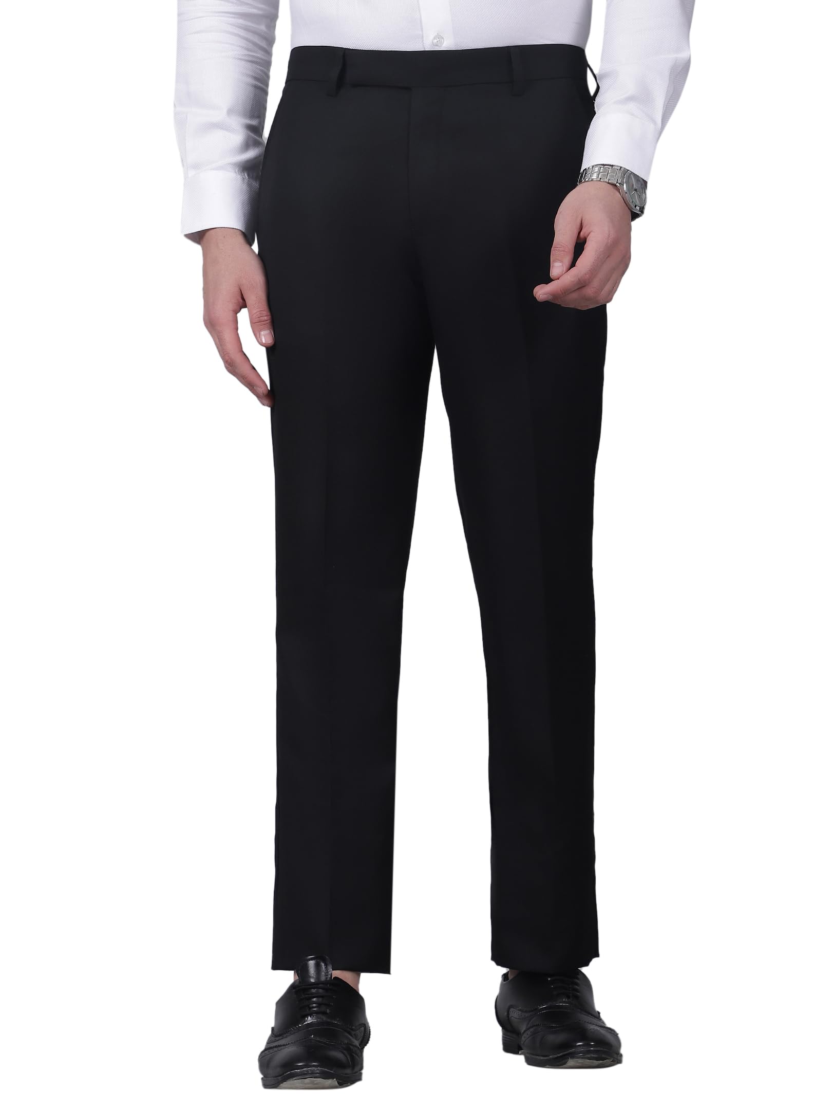 cantabil Men's Self Design Non Pleated Regular Fit Formal Trouser (P_MTRF00248)-picture-51