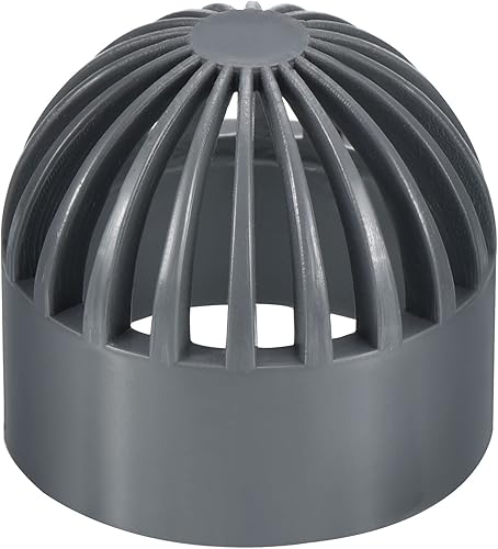 PATIKIL Cubierta de rejilla de drenaje de atrio de 1 pulgada, paquete de 2 adaptadores redondos de tubería de drenaje de alcantarillado UPVC para