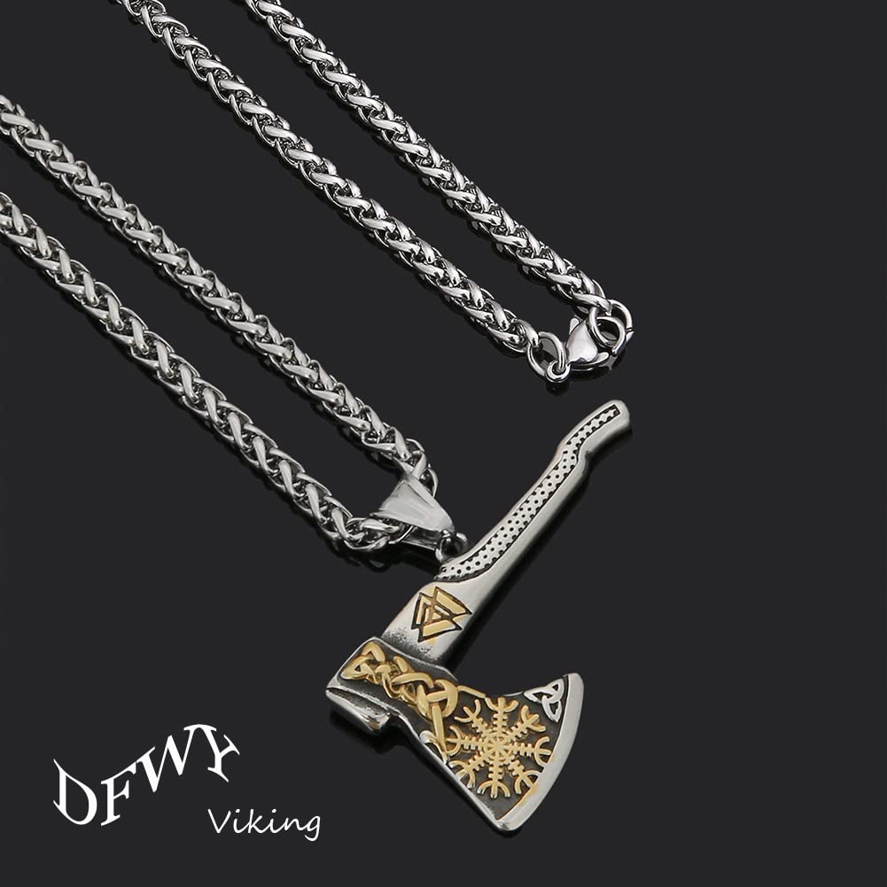 Amazon.co.jp: 男性用北欧斧ネックレス、24
