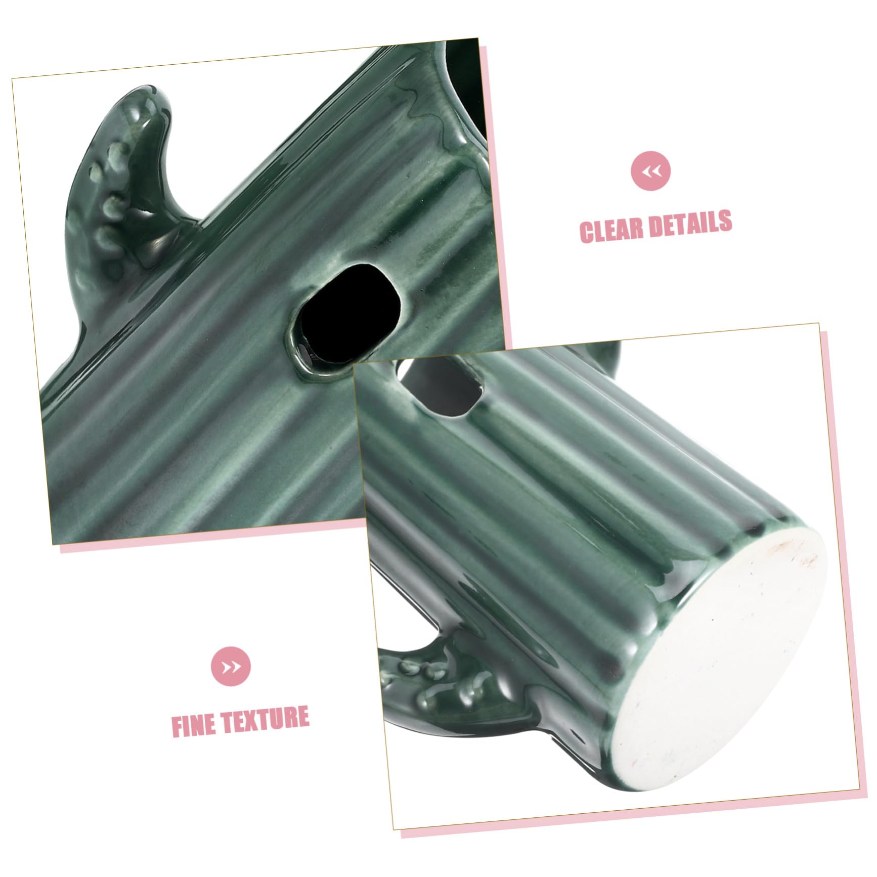 BESPORTBLE 3piezas Soporte para Bebedero De Hamster De Cerámica Forma De Cactus Dispensador De Agua para Mascotas Pequeñas Decoración De Jaula y Accesorio Práctico