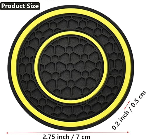 Miniatura 7 de Portavasos universal para automóvil, impermeable, antideslizante, a prueba de tambores, accesorios para el interior del automóvil, 2 unidades, negro