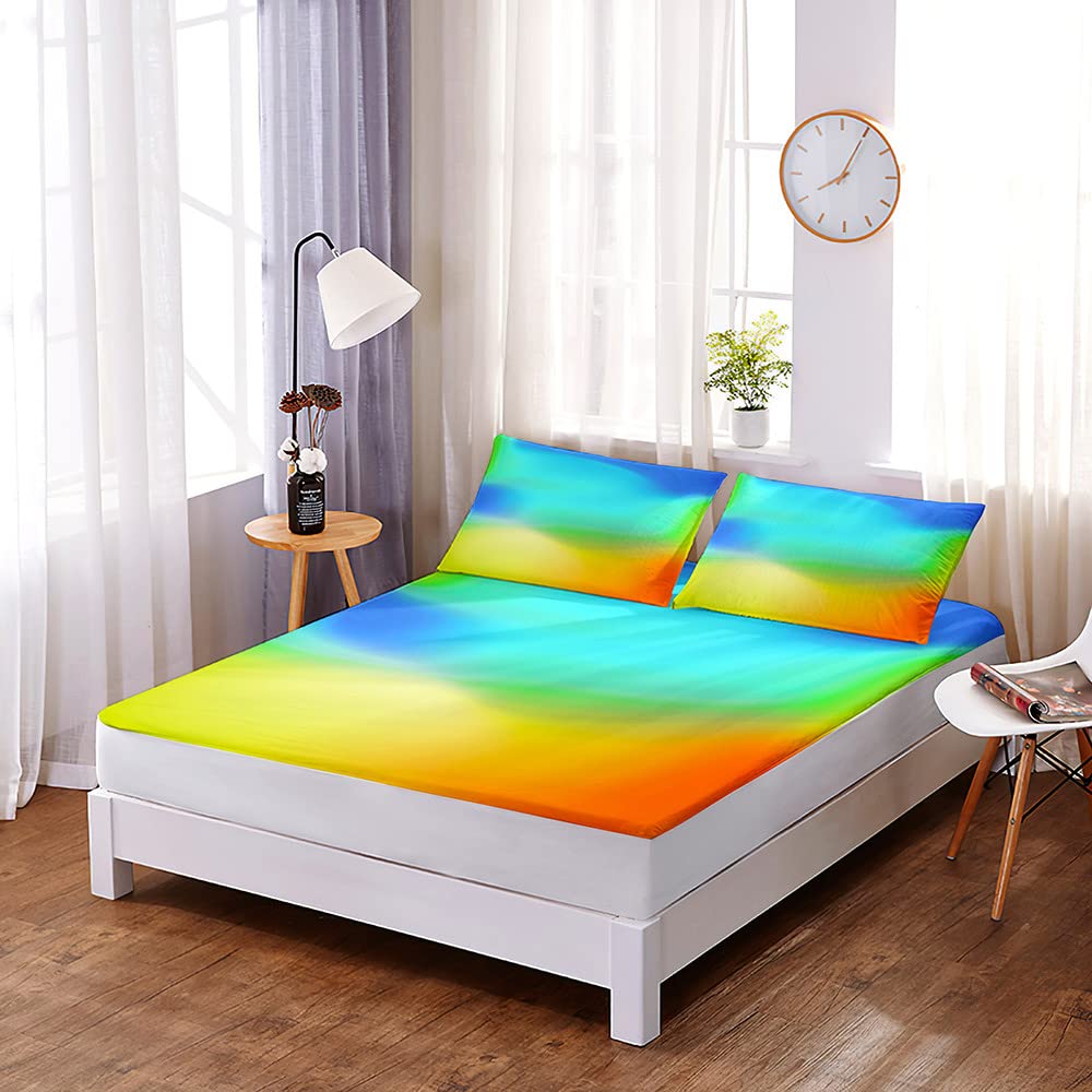 Chickw11 Lenzuolo sotto con Angoli Singolo Matrimoniale, 3D Stampa Microfibra Lenzuolo profondità 30cm ed Elastic per Letto Singolo Doppio- Vari Stile Chickw11 Lenzuolo sotto con Angoli Singolo Matrimoniale, 3D Stampa Microfibra Lenzuolo profondità 30cm ed Elastic per Letto Singolo Doppio- Vari Stile