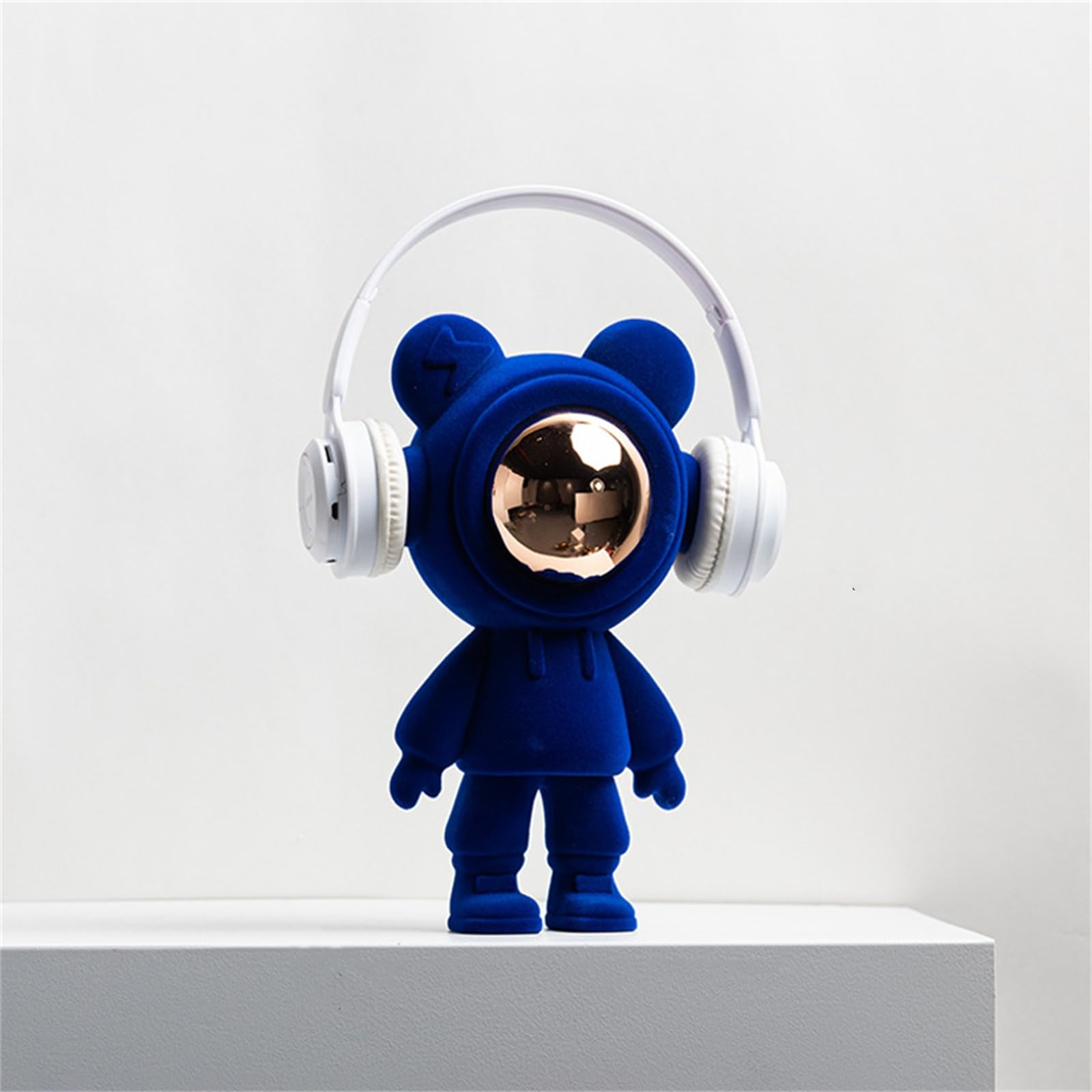 Statua astronauty urocze dekoracje imprezowe odpowiednie do centrów handlowych, salonu, biura, na biurko, regał na książki, dekoracja domu (niebieski)