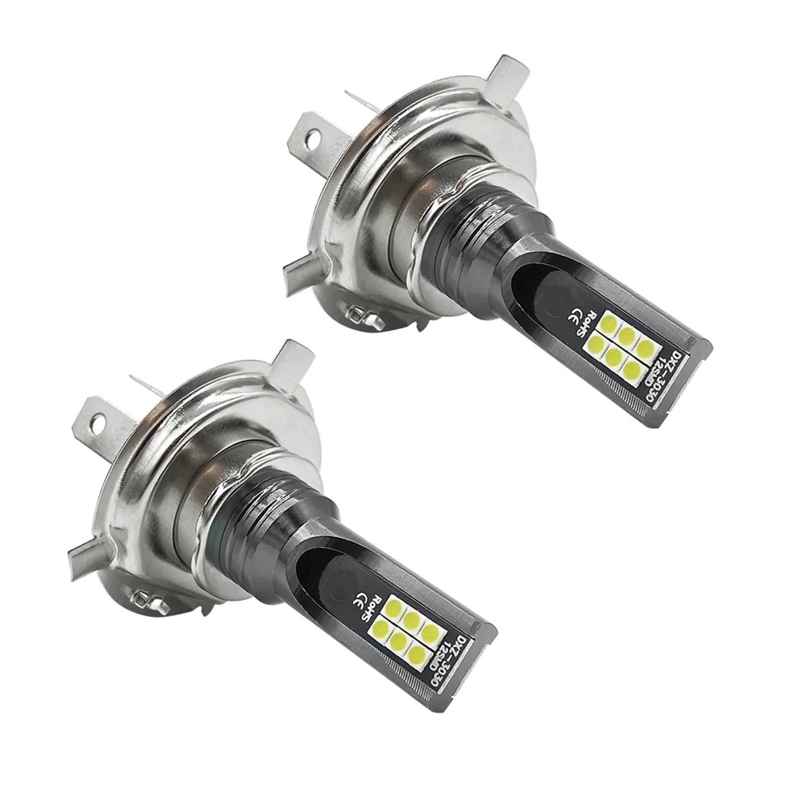 2 pezzi LED H4 H7 H11 faro dell'auto H8 H9 H10 H1 H3 fendinebbia lampadine 9005 9006 lampade da corsa for guida automatica 12000LM 80W 12V 24V(6000K Cold White,H4)