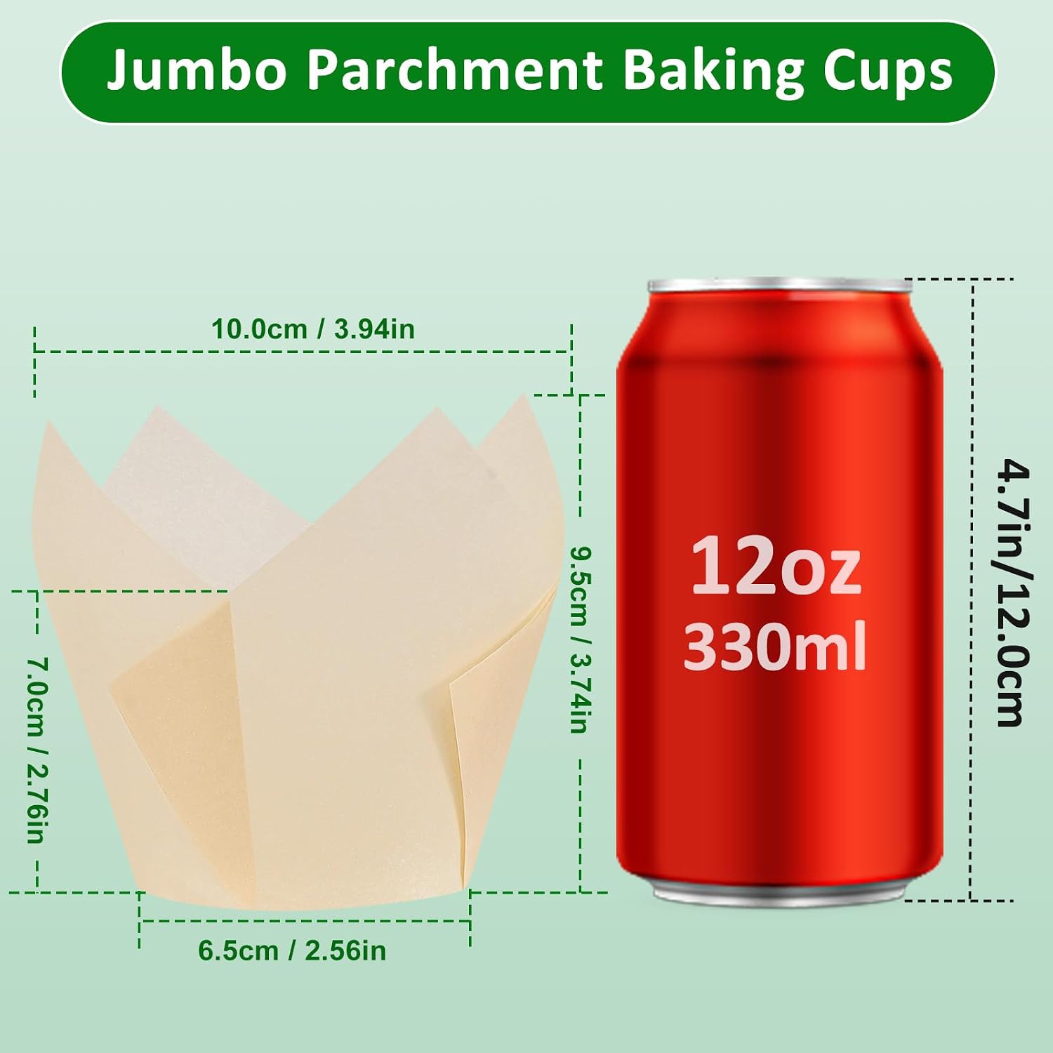 Caperci 120pcs Natural Jumbo Tulip Cupcake Liners Parchment Muffin Liners