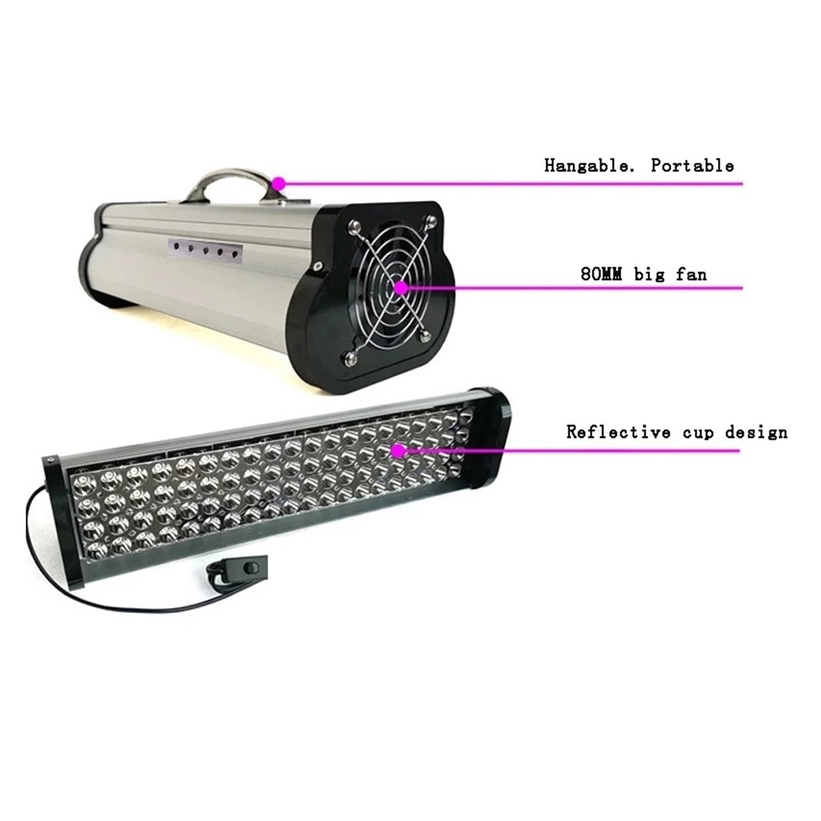 Luce LED UV 600W 405nm 365nm 395nm Lampada Polimerizzante Gel UV Fredda per Resina Olio Inchiostro Vernice Serigrafia Stampa Stampante 3D Polimerizzazione Unghie