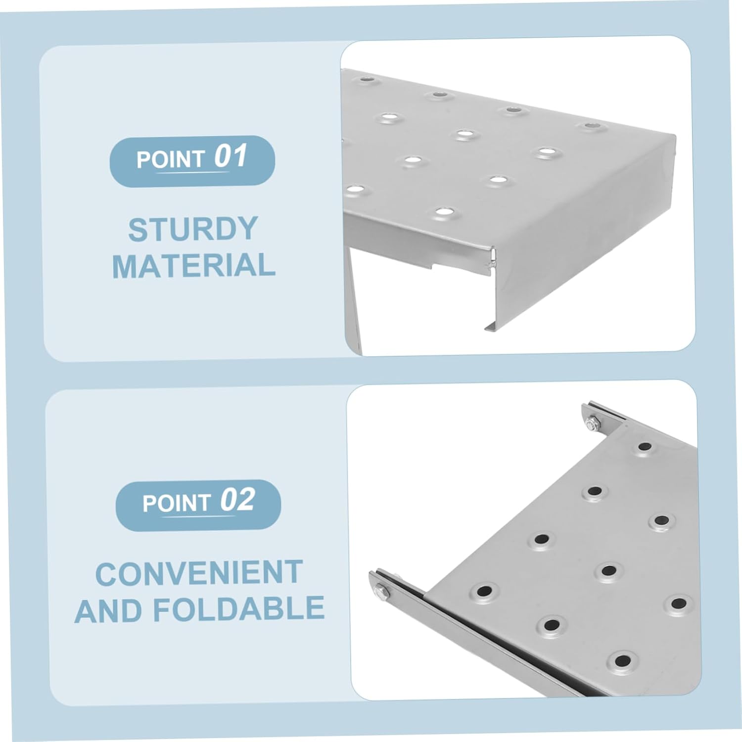 jojofuny Heavy Duty Ladder Platform Tray Multi Use Work Platform for Extension Ladders Integrated Tool Tray for Enhanced Productivity Versatile Accessory for Various Tasks