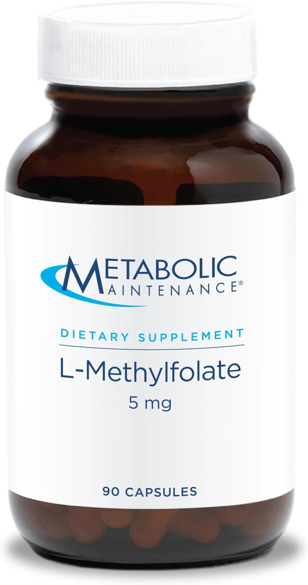 L-Methylfolate 5 mg - Supports a Healthy Mindset - Active Folate for Methylation Support & Biochemical Reactions - Highly Bioavailable - 90 Servings - 90 Capsules