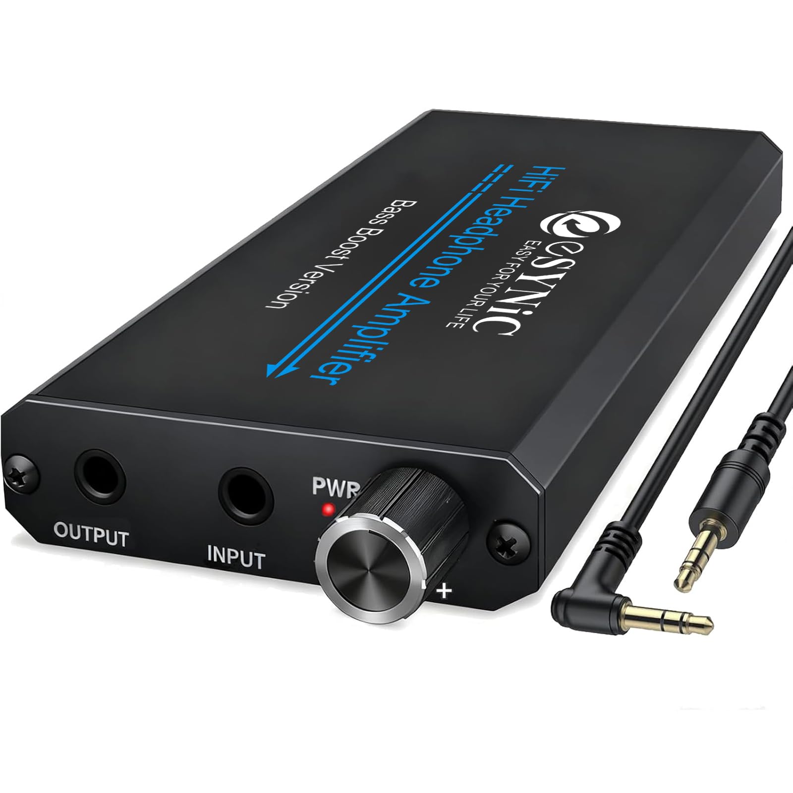 Photo 1 of eSynic Pro Bass Boost Headphone Amplifier Rechargeable 16-300? Portable Hi-Fi Audio Amp SNR>100dB 0.005% THD Aluminum Alloy Headphone Amp 3.5mm for Phone/Laptop/Audiophile