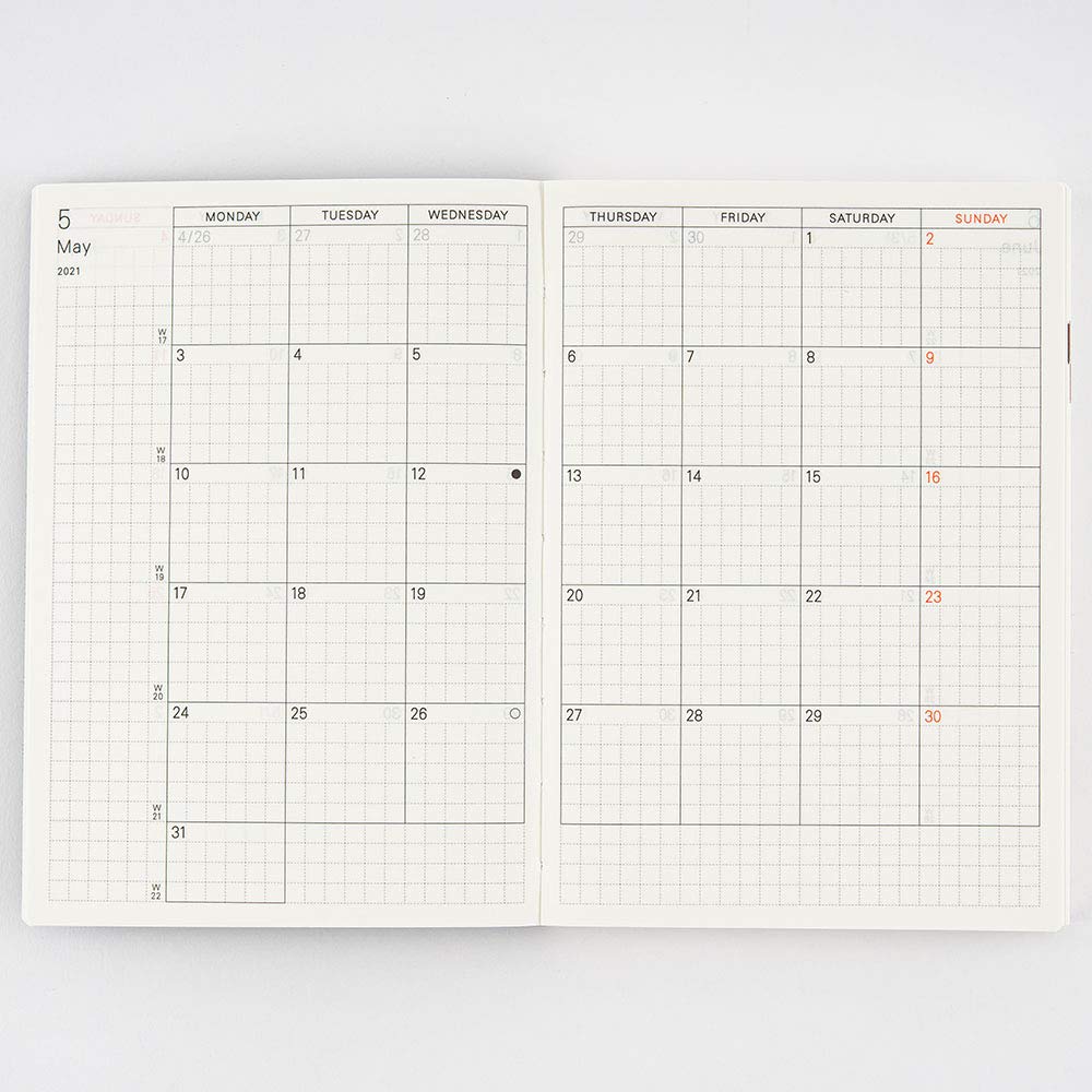 Hobonichi Techo Planner Book (inizio gennaio 2021) [formato A6/lunedì-inizio settimana]