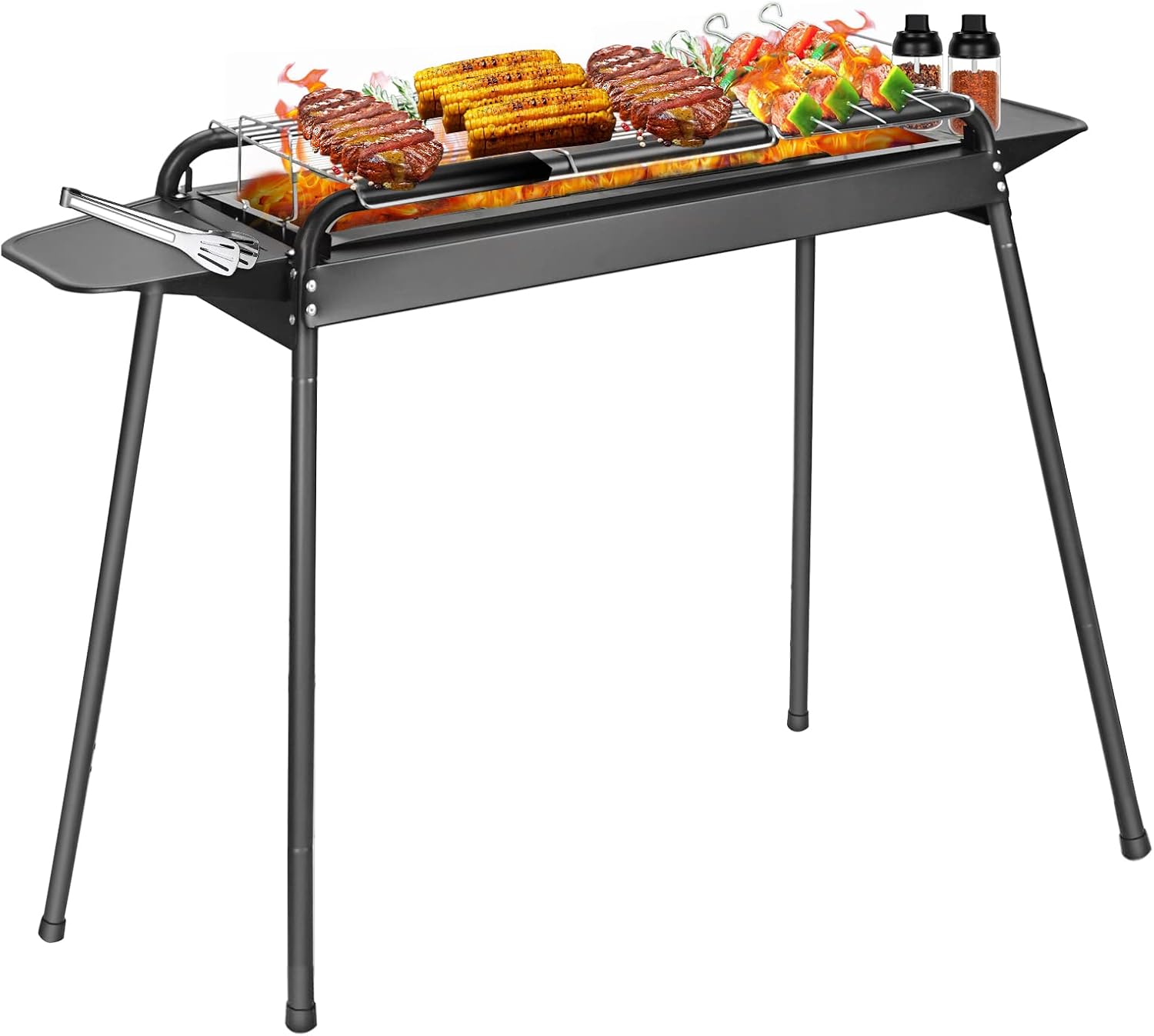 TANGME Portable Charcoal Grills Height Adjustable Large