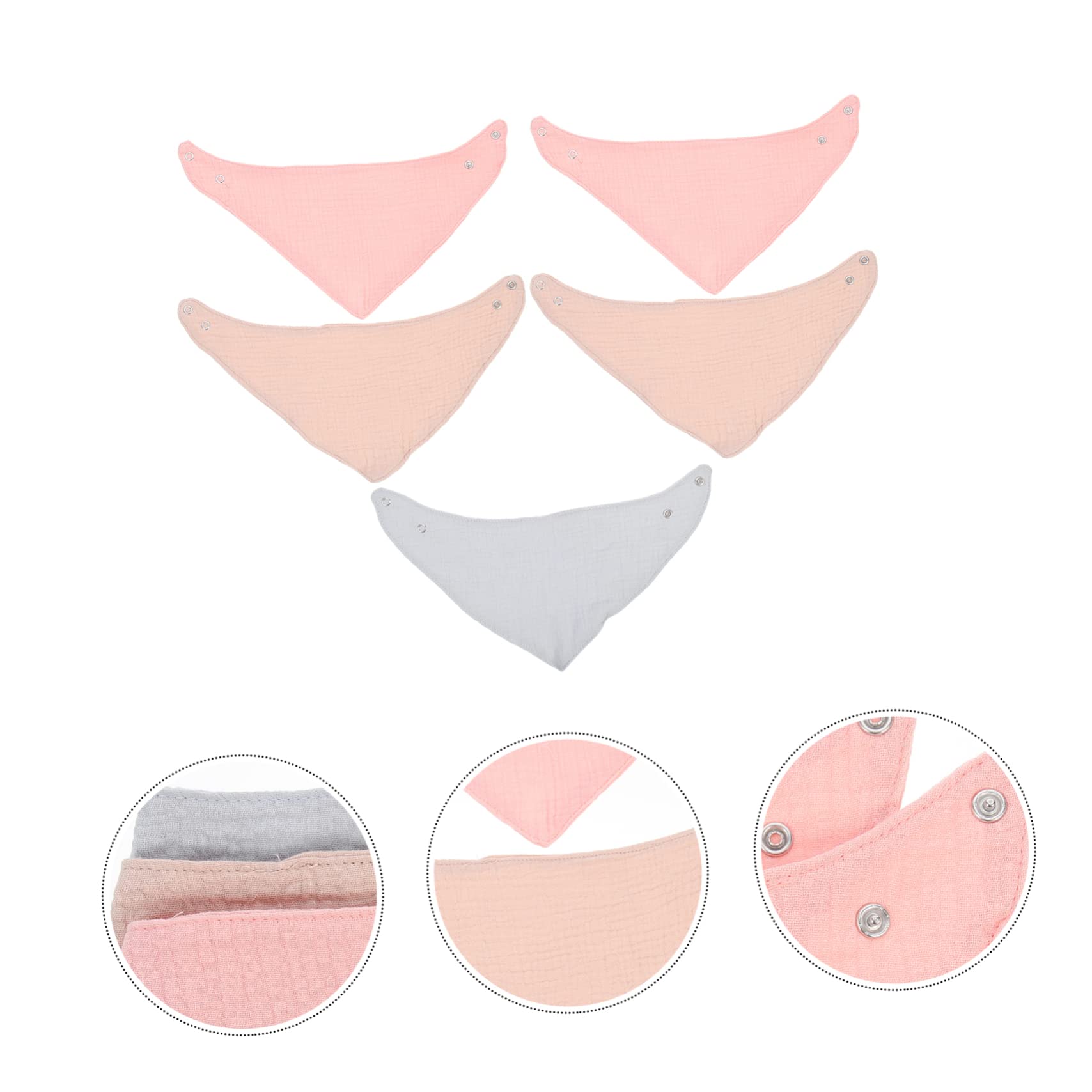 Abaodam 15piezas Baberos Para Bebés Toallas Absorbentes Diseño De Botón Perfectos Para Recién Nacidos Casa