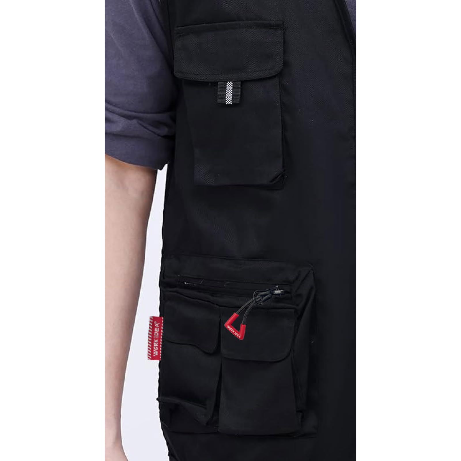 WORK IDEA Veste polyvalente homme outdoor avec multiples poches - Conçue pour la pêche et l'été, légère et respirante