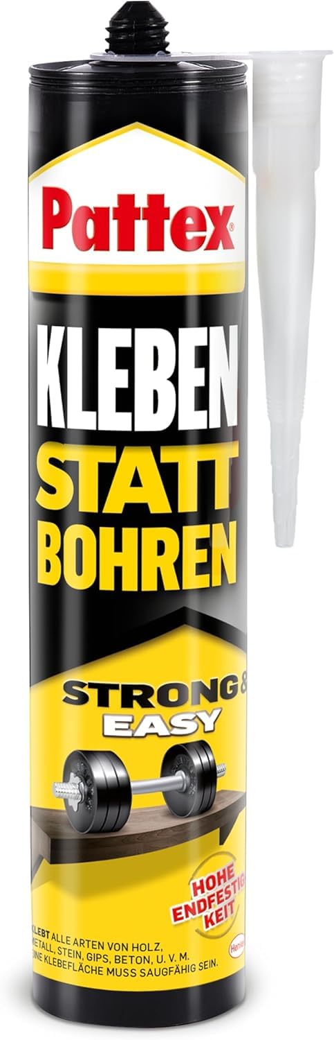 Pattex PKB40 Montagekleber - Kleben statt Bohren - Weiß - 12x400g