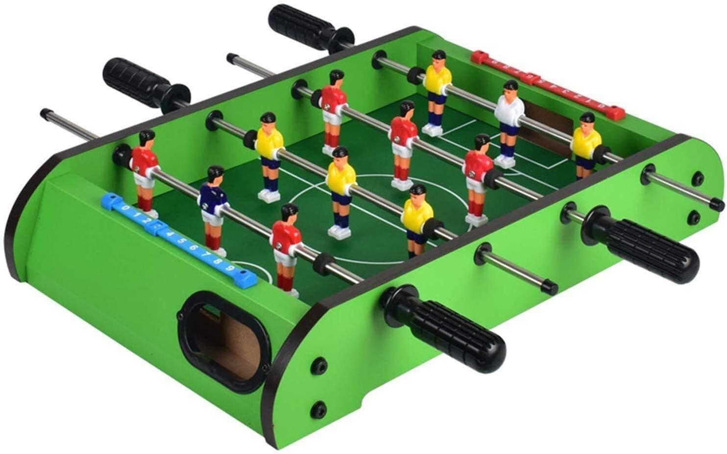 Foosball Table, Easily Assemble Wooden Soccer Game Table Top w/Footballs, Indoor Table Soccer Set for Arcades, Game Room, Bars, Parties, Family Night
