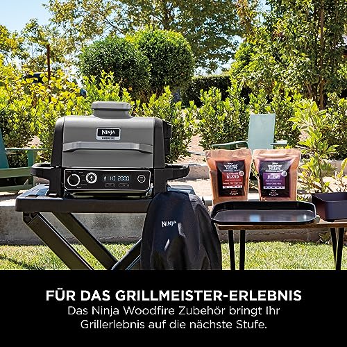 Ninja Woodfire Klappbarer Grillständer, kompatibel mit Ninja Woodfire Elektro-Outdoor-Grill (OG700-Serie), offizielles Zubehör, Schwarz/Grau XSKGRLLSTDEUK