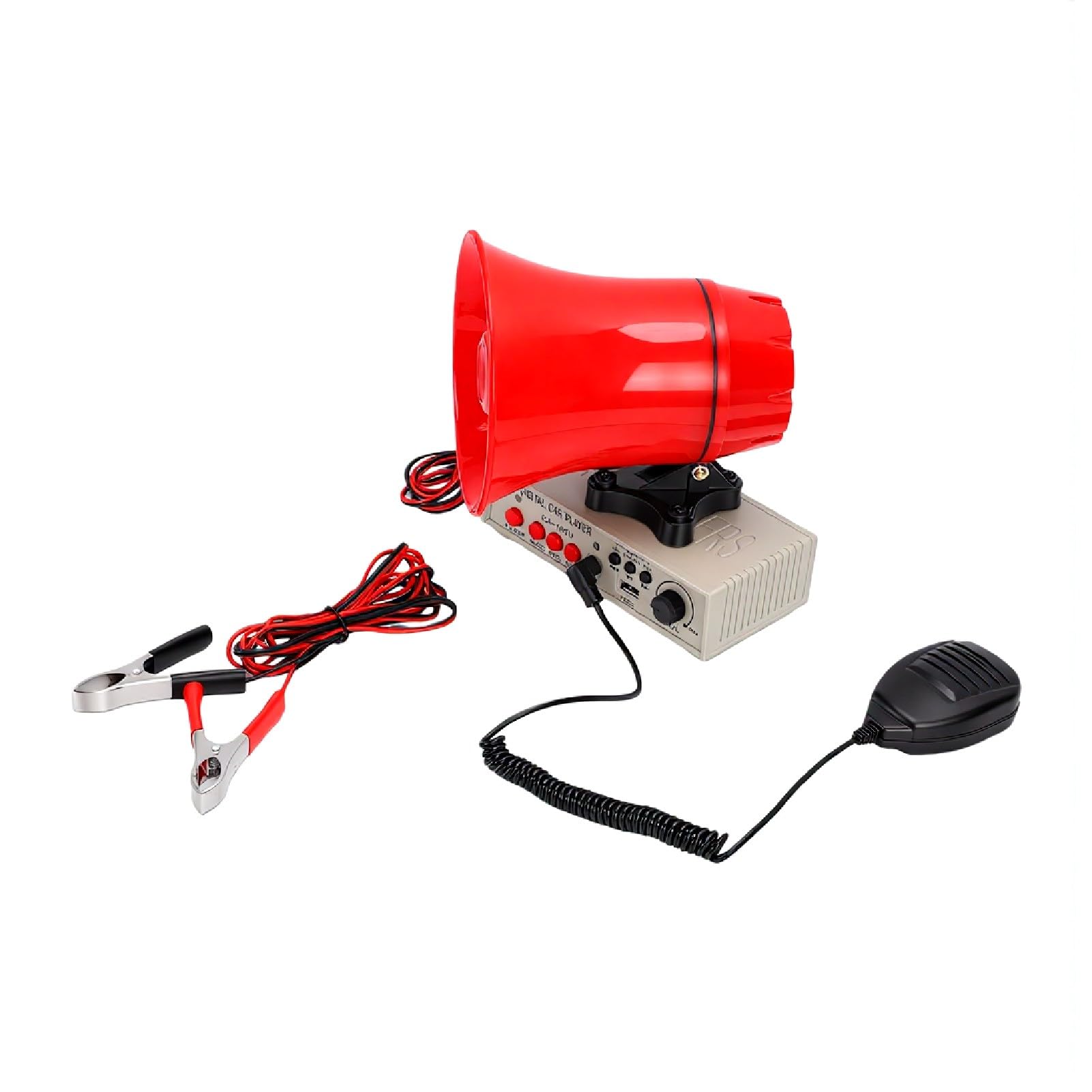 Asixxsix Alarm Ostrzegawczy Samochodu 130 DB, Wzmacniacz 25 W