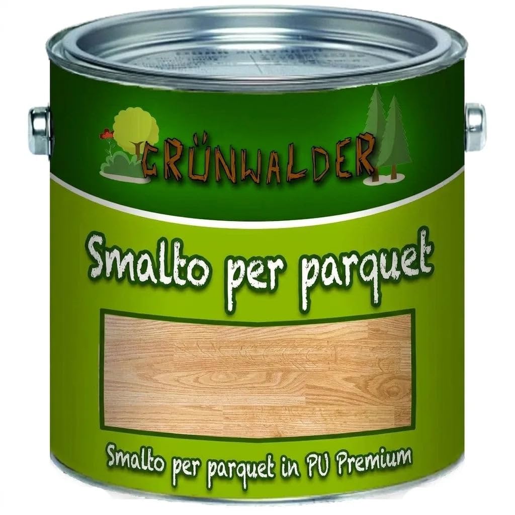 Grünwalder Bezbarwny lakier parkietowy premium, błyszczący, jedwabisty mat, lakier do pupli, pielęgnacja parkietu (5 l, błyszczący)