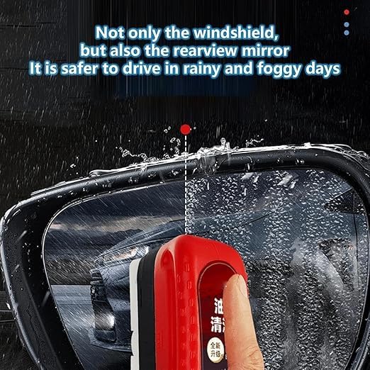 Image of Oil Film Cleaning Brush for Car Glass | Powerful Windshield Cleaner & Oil Film Remover | Glass Cleaning Board for Clear View, Anti-Fog & Enhanced Driving Visibility (Pack of 2)