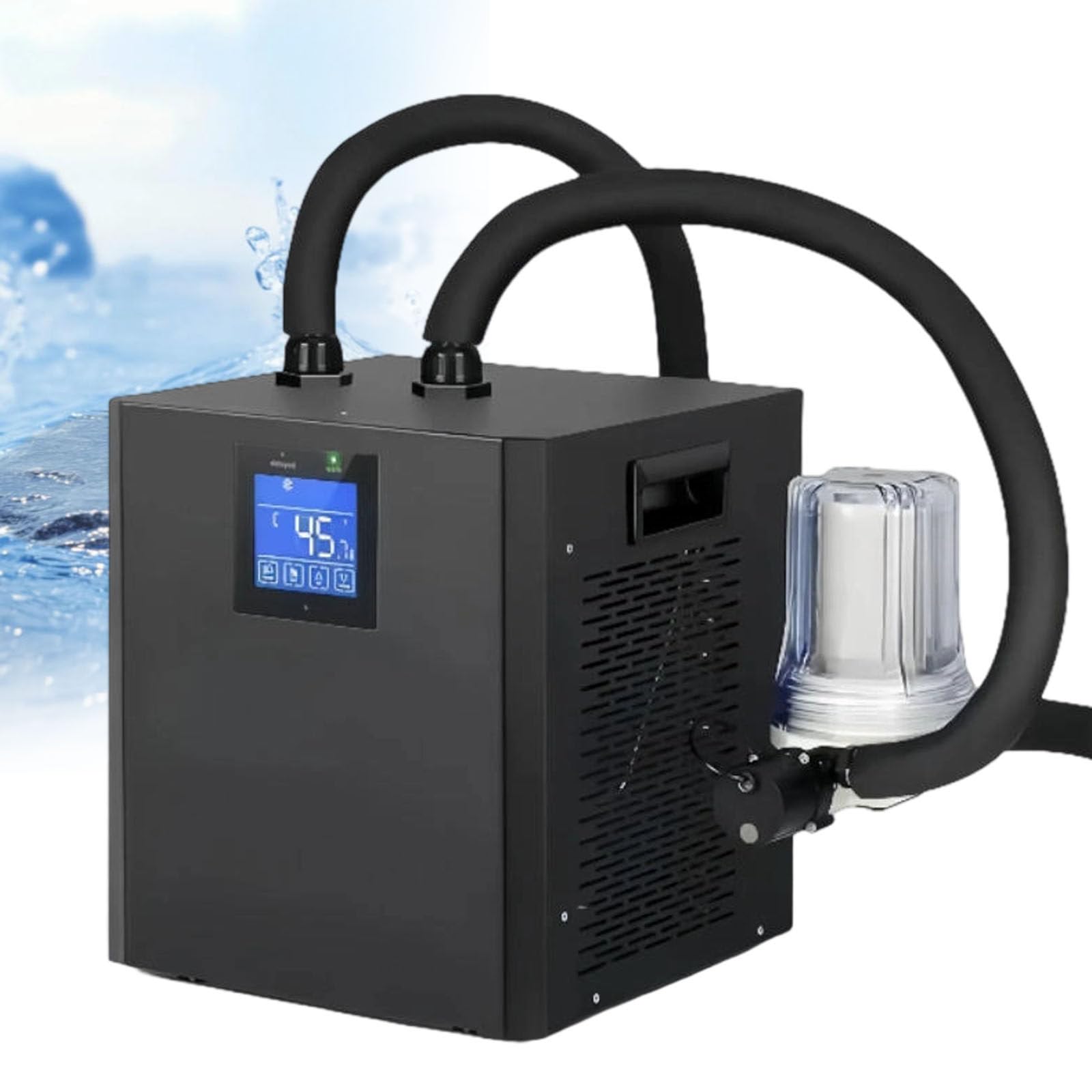 Refrigeratore d'acqua per bagno di ghiaccio per vasche ad immersione fredda, 1/3 HP aggiornato con pompa, filtro esterno per uso domestico e professionale