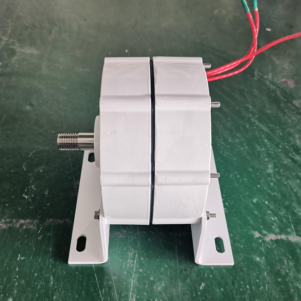 500W Permanentmagnet Generator Dreiphasen Dynamo 12V 24V 48V Elektro motor Windgenerator mit Basis für Windkraftanlage (12V mit Basis)