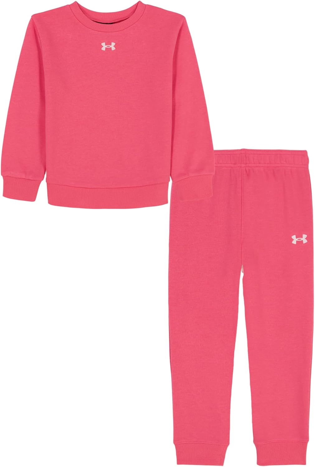 Under Armour girls 2-piece Fleece Sweatshirt and Sweatpants Set, Soft & Comfortable