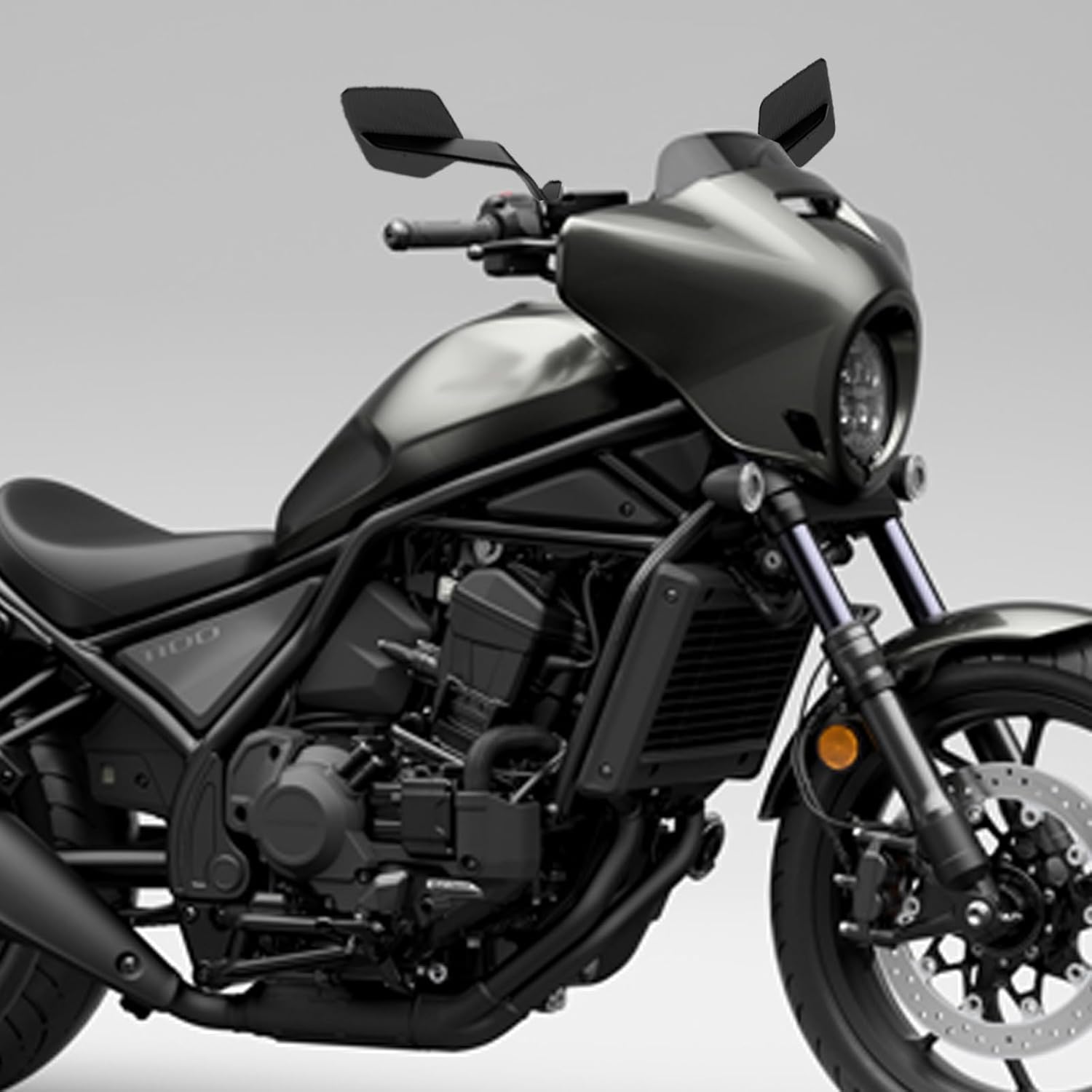 For Rebel 1100/DCT Rebel 250 S Edition E-Clutch REBEL 250 300 500 CMX/CM 1100 300 250 500 2018-2026 Motorcycle Invisible Adjustable Rearview Mirror Kit (blue lenses)