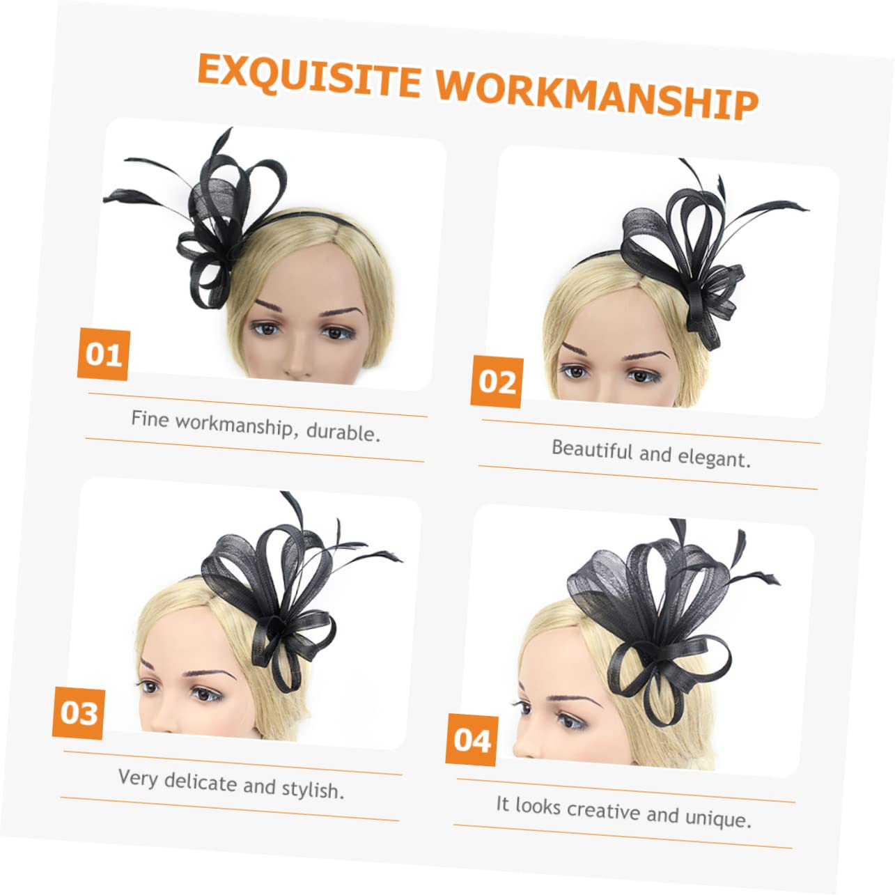 SHERCHPRY 5piezas Fascinator De Mujer Acentos De Sombrero Decorativo para Fiesta De Té y Eventos Especiales Accesorio Elegante para Cabello
