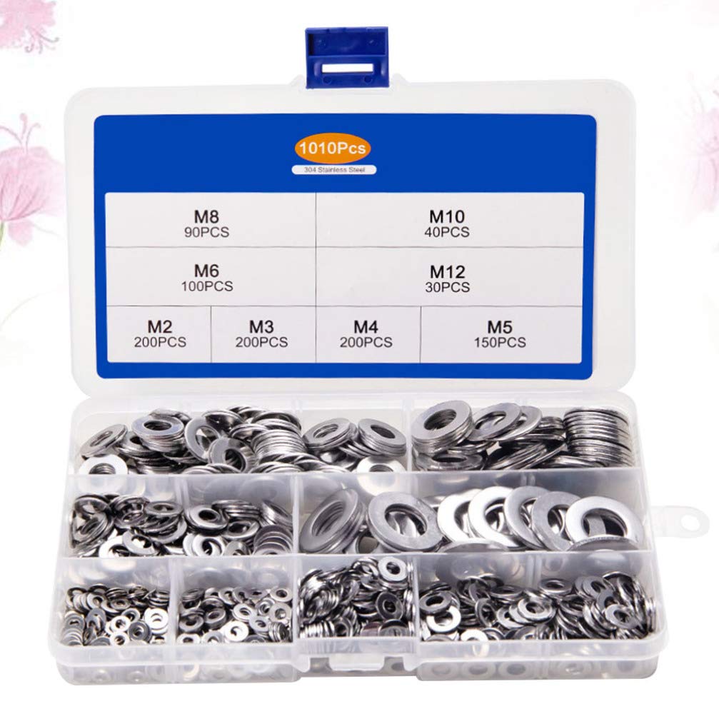 Kit de Rondelles Plates en Acier Inoxydable 1010 Pièces