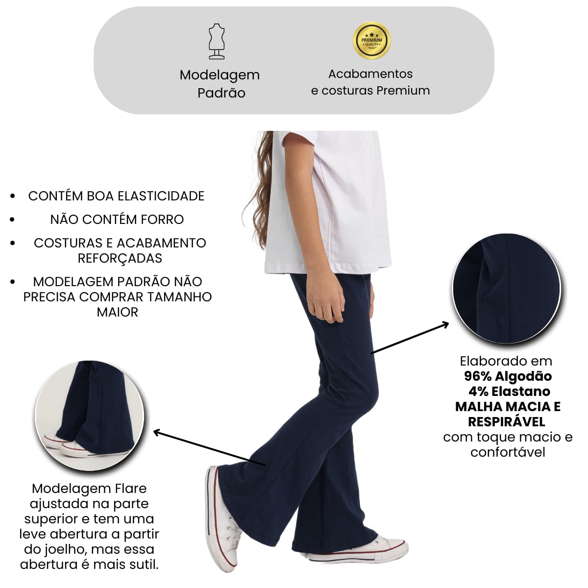 Calça Legging Infantil Flare Básica Lisa Juvenil Casual Escolar para Meninas em promoção! Veja a oferta e mais achadinhos de Meninas 7 Hoje é o melhor dia para comprar Calça Legging Infantil Flare Básica Lisa Juvenil Casual Escolar para Meninas com aquele preço maroto! Promoção! Aproveite a oferta! 7