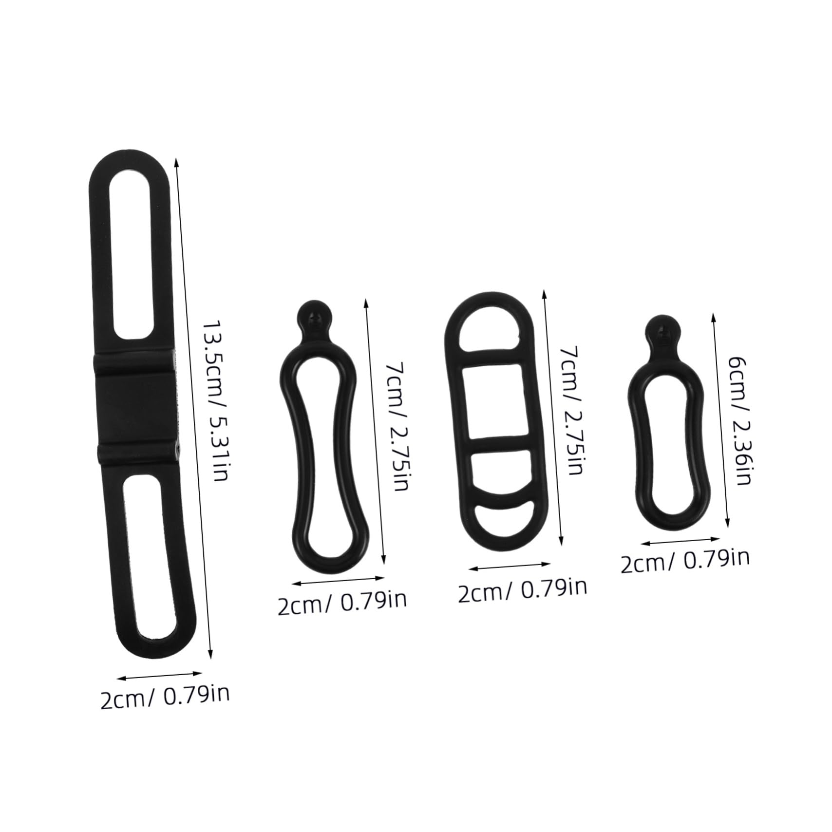 HANABASS 20pcs Silicone Elastic Straps for Bike Lights Flashlight Holder for Cycling Hiking Camping Versatile Tail Headlamp Straps for Easy Installation and Secure Fit