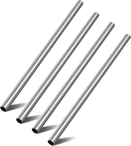 Paquete de 4 tubos de acero inoxidable 304 de 1 pulgada, tubo de metal grueso de 20 pulgadas de longitud, grosor de pared de 0.059 in, tubo de acero