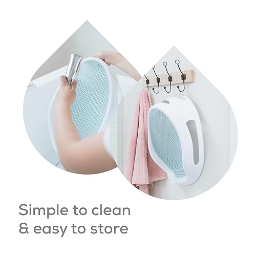 Miniatura 5 de Angelcare Baby Aqua Soft Touch - Soporte de baño y termómetro Bañera para bebé recién nacido de 0 a 6 meses Imprescindible para el registro de