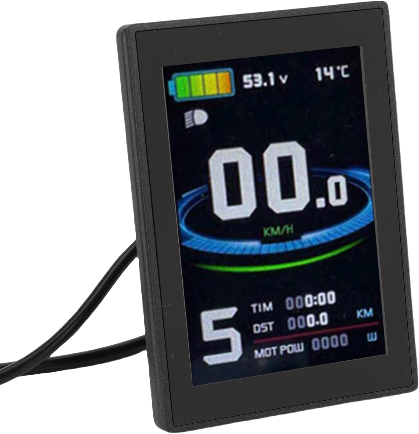 Universal E Scooter LCD Display, ABS Material with Speedometer Odometer Battery Indicator for Electric Scooter and E Bike