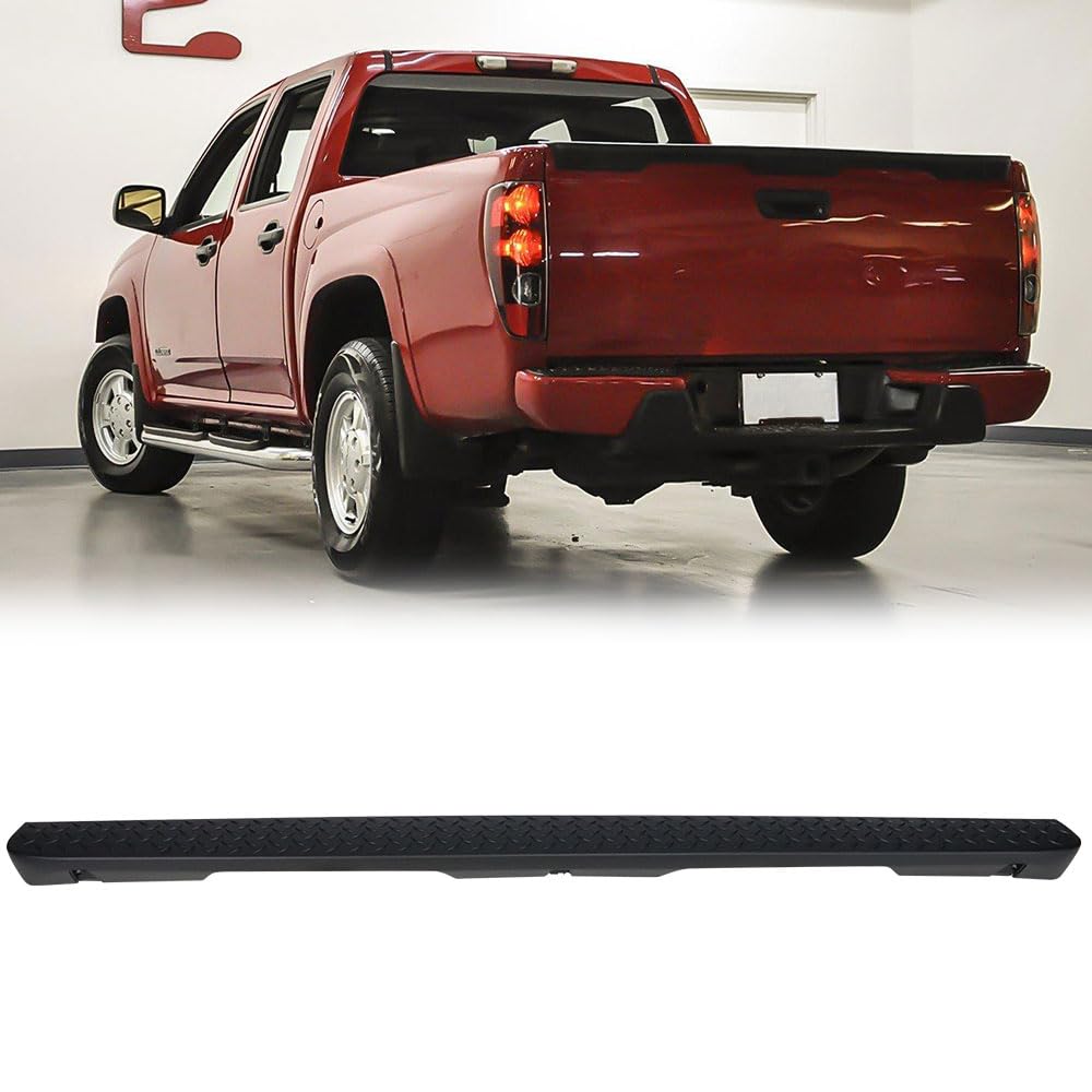 MODILOVER Tailgate Protector Compatible with 2004-2012 Chevrolet Colorado GMC Canyon, PP Unpainted Black Rear Tailgate Top Protector Cover Guard
