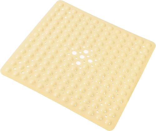 Miniatura 44 de Almohadilla de ducha antideslizante para bañera, 21 x 21 pulgadas, suave, de gran tamaño, lavable a máquina, con orificios de drenaje, ventosa para