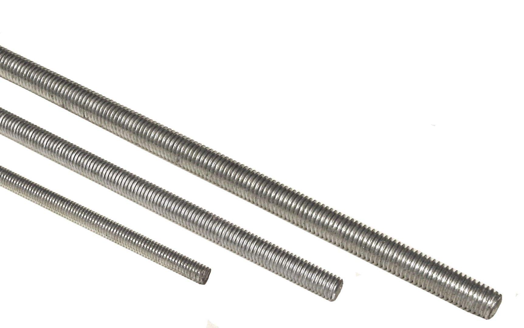 Varillas roscadas de acero inoxidable A2, 5 unidades, DIN 976, 1 metro (M 8)