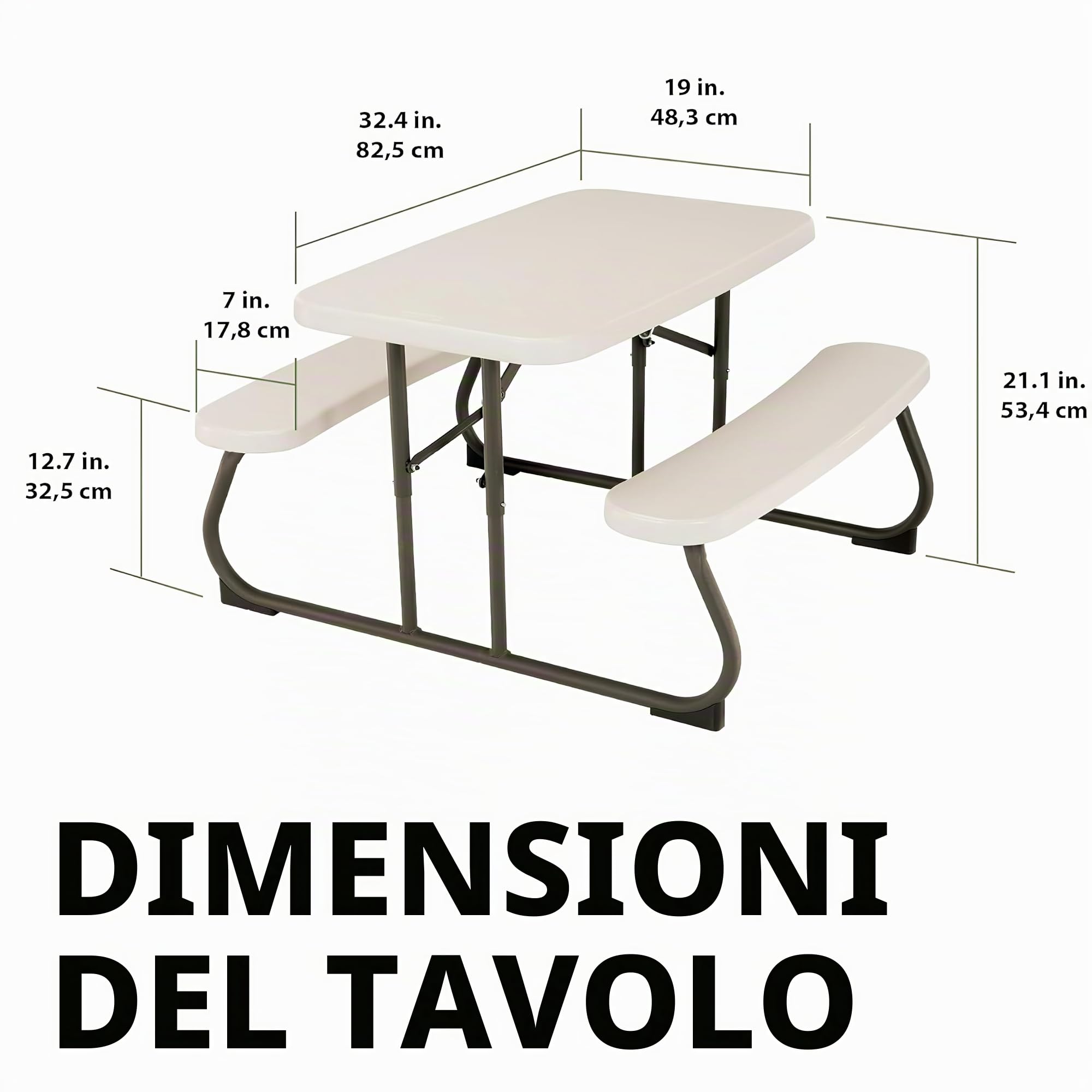 Lifetime 280094 0,8 m (0.83 m) per bambini da picnic Table – beige