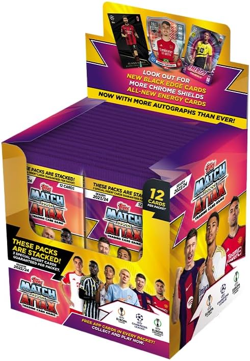 Topps Match Attax 23/24 - Mega Tin 3 - contains 66 Match Attax cards plus 4 exclusive Stadium Stars Limited Edition cards