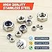 150 PCS Metric Nylon Insert Lock Nuts, M4 M5 M6 Lock Nuts Assortment, Stainless Steel Nylon Bolts for Home Automotive Industrial