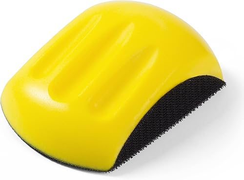 Miniatura 2 de Bloque de lijado de mano de 5 pulgadas, bloque de lijado de gancho y bucle, 2 bloques de lijado de mano redondos y de ratón, bloques de lijado de