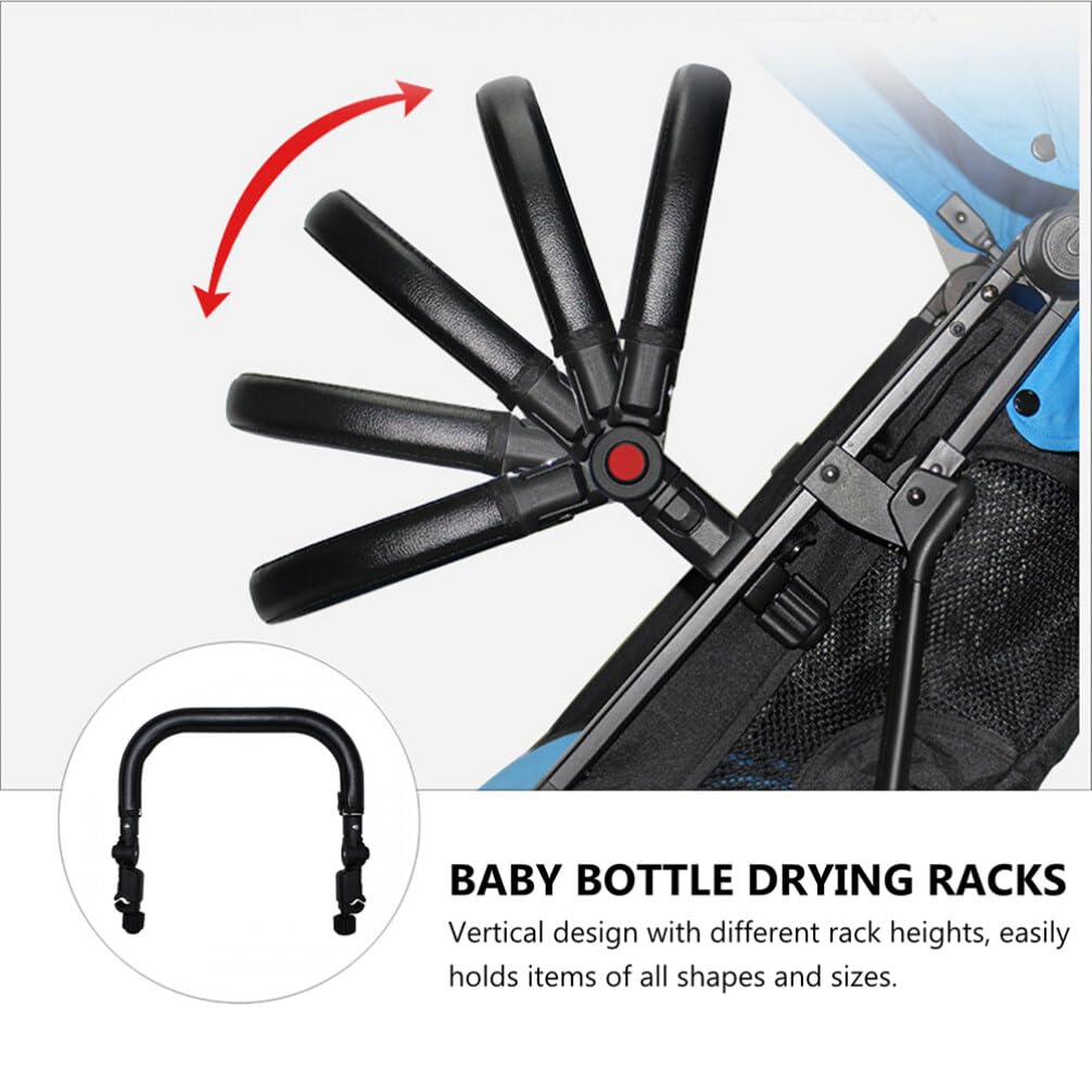 Alipis Universale Passeggino Paraurti Bar Corrimano Passeggino Maniglia Estensore Cuoio e Tubo di Ferro Baby Buggy Accessorio Adatto Oltre 98 Passeggini 15.4X13.6X2 Pollici